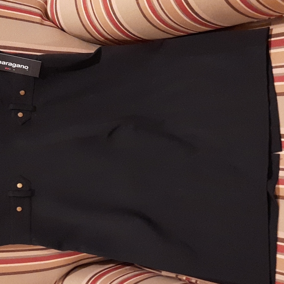 New W/Tags Women's Black Sharagano Stretch Sleeveless Dress Size 12 - Picture 8 of 10